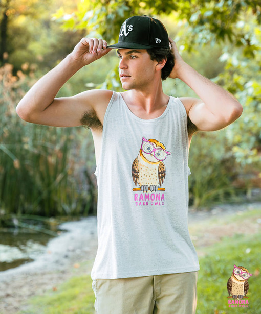 Men’s Tank with Pink Design